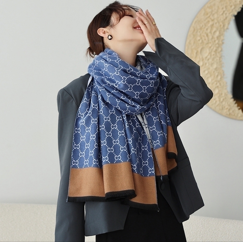 Stylish Reversible large Soft Cozy cashmere/Pashmina